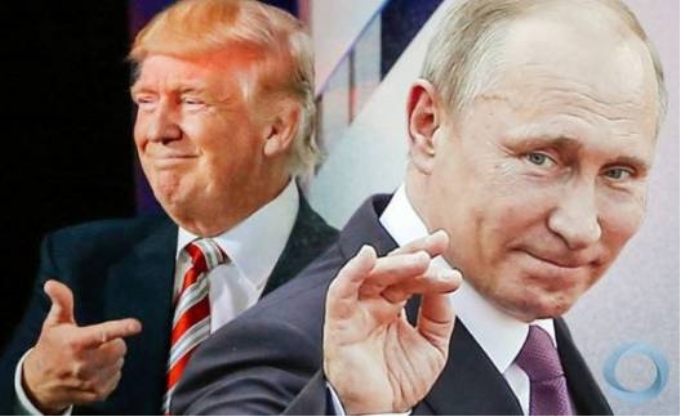 Tổng thống Mỹ Donald Trump và người đồng cấp Nga Vladimir Putin.